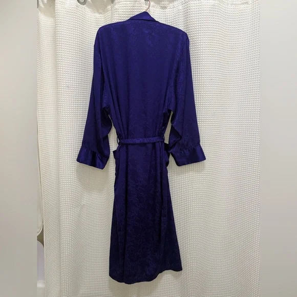 Vintage Victoria's Secret Gold Label - Deep Purple Satin Robe